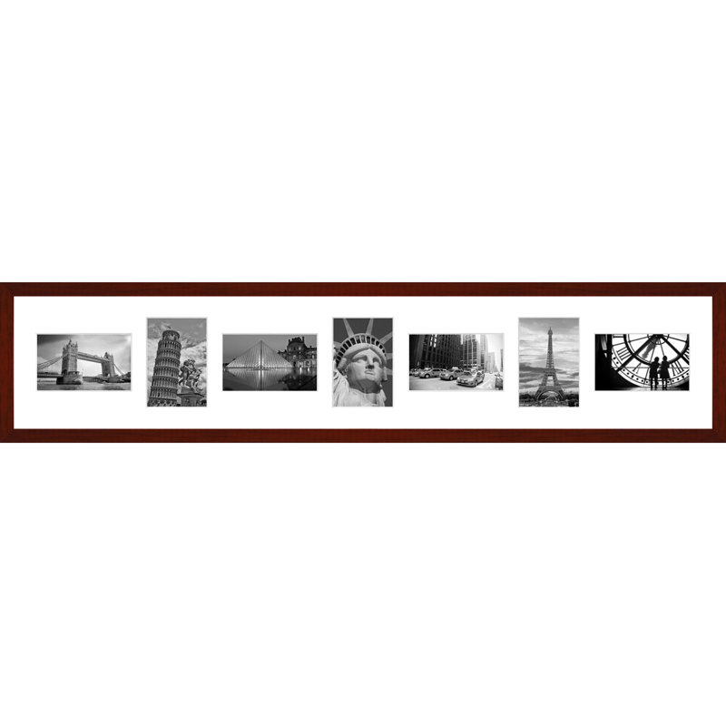 Lateefa Wood Picture Frame with Mat, White