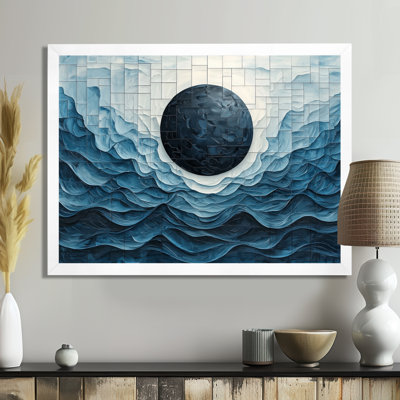 Éclipse de lune sur la réflexion côtière II - lune, art mural