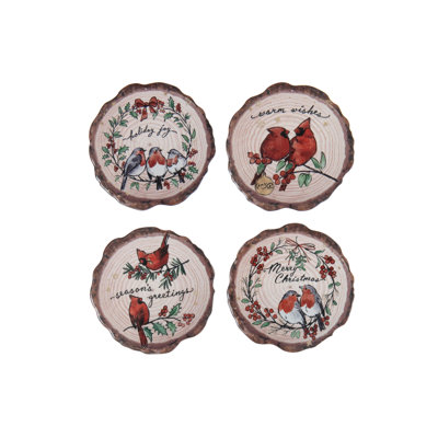 Ceramic Round 4 Piece Coaster Set