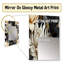 Swayde Golden Beige and Black Flowers Elegance - miroir mural unique glamour, miroir abstrait, impression d'art en métal-849026414