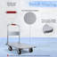 Chariot à plateforme robuste, chariots à plat pliables, capacité de 2000 lb, avec roulettes de frein pivotantes de 6 po, pliables pour un rangement facile (36 po x 24 po)