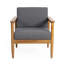 Fauteuil club en bois