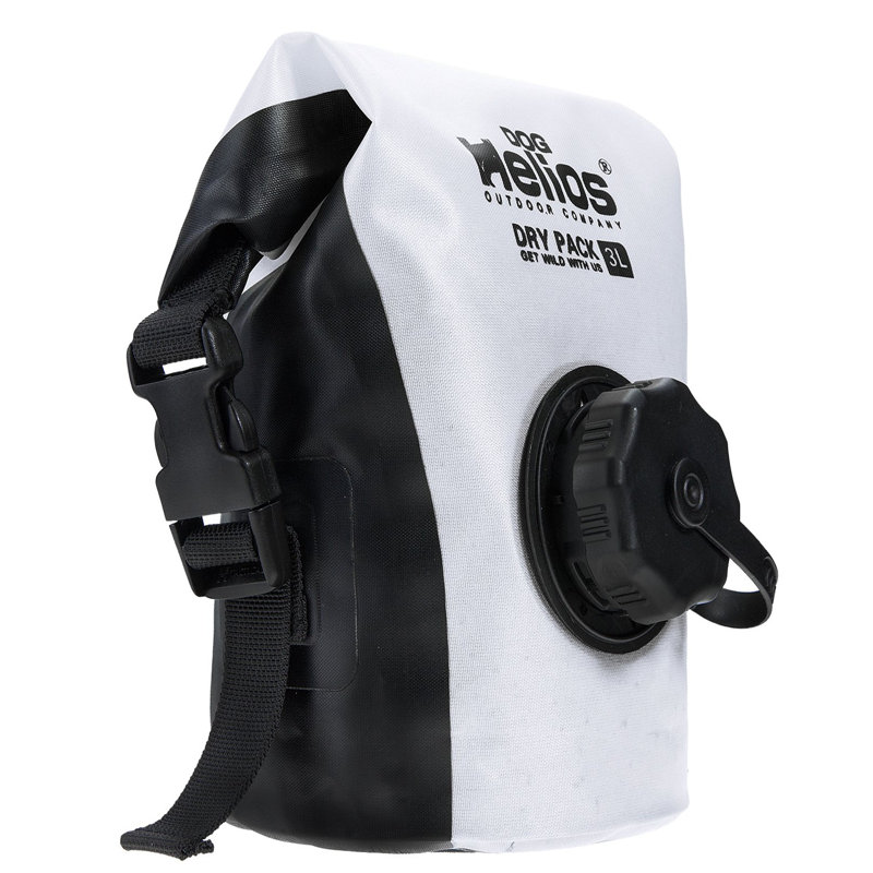 Dog Helios 'Grazer' Waterproof Outdoor Travel Dry Food Dispenser Bag, White