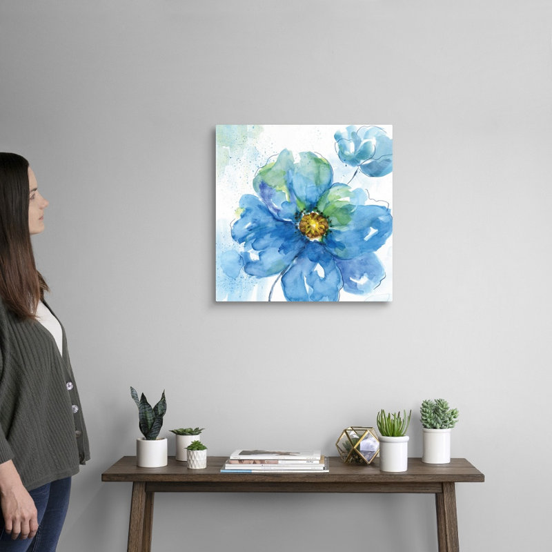 " Rendered In Blue II " Painting Print, Wrapped Canvas, 20" H x 20" W x 1.25" D