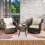 Chaise berçante d'extérieur pivotante avec table d'appoint-159934963