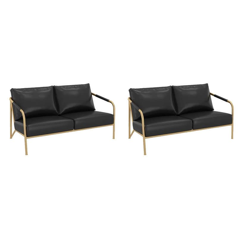Banc rembourré en similicuir Modern Light Luxury