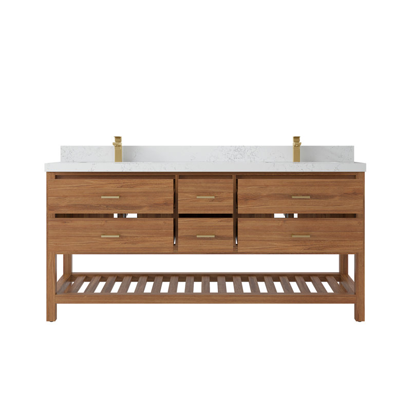 Ensemble de meuble-lavabo double 72 po Parker, Empira blanc