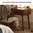 31.5"Vintage Small White Waxwood Vanity Desk