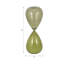 Decorative Glam Glass Hourglass Sculpture for Office Decor - Modern Object Accent for Bedroom Styling, Living Room Tabletop or Home Decoration - Green-969638723-970907095
