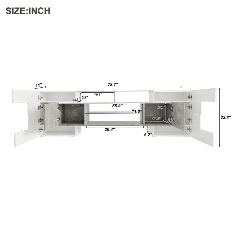 Faylyn TV Stand for TVs, Gray