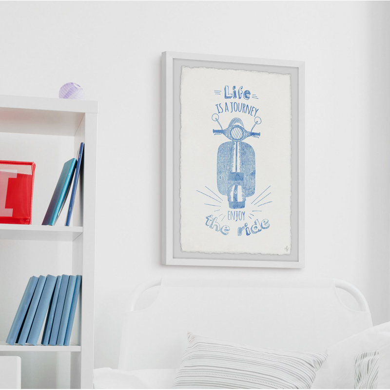 «Life is a Journey, Enjoy the Ride», reproduction encadrée de Dalaigh, H 36 po x l 24 po x P 1,5 po