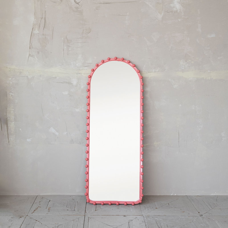 Wood Ball Framed Wall Mirror