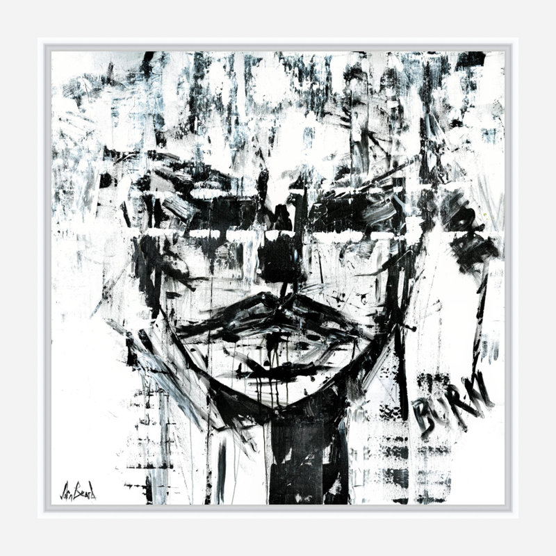 Burning by John Beard - Artist Enhanced Canvas Print, 32" H x 32" W x 2" D, White 