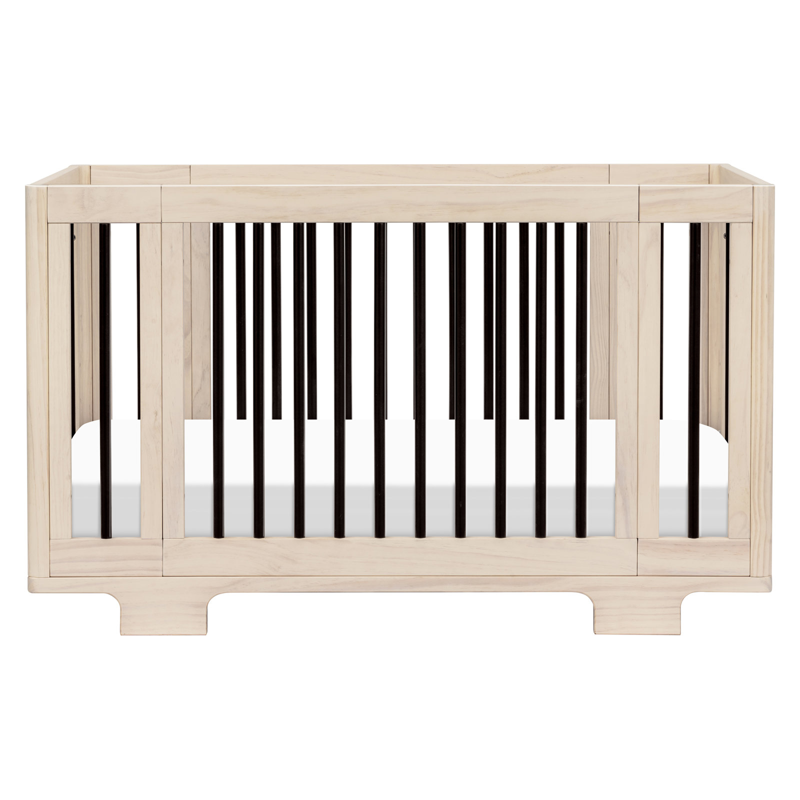 Yuzu Pine 8-in-1 Convertible Crib, Washed Natural/Black