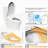 Adjustable Smart Bidet - Water & Seat Heating Adjustable, Automatic Cleaning, White Toilet With Side Knob 3 Levels Heating, Temp Silent