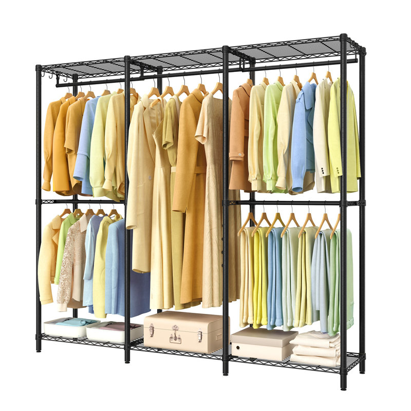 Heavy-duty Garment Rack With Adjustable Storage