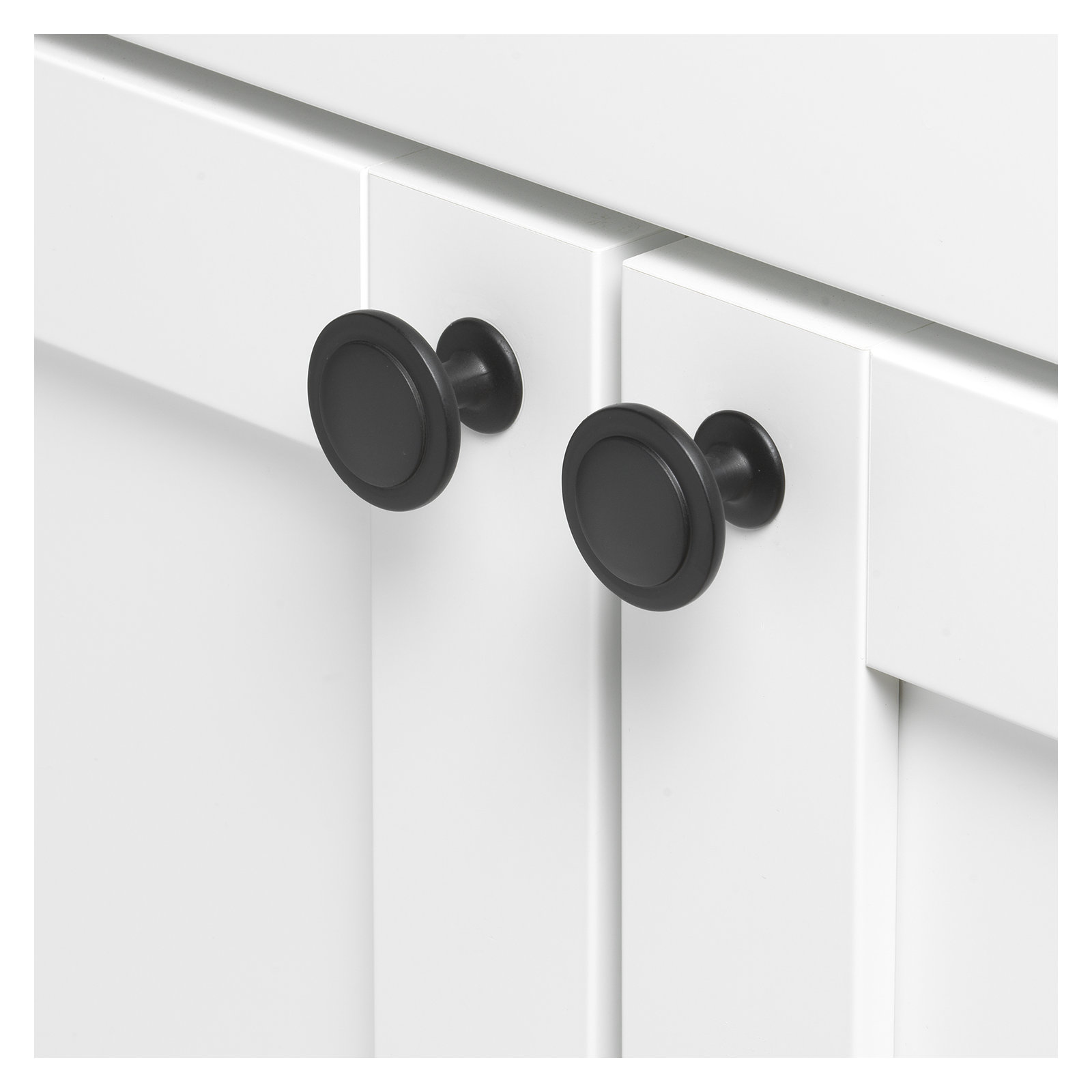 1 1/4" Diameter Mushroom Knob Multipack, Matte Black