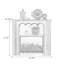 Walnut Solid Wood Freestanding Electric Fireplace