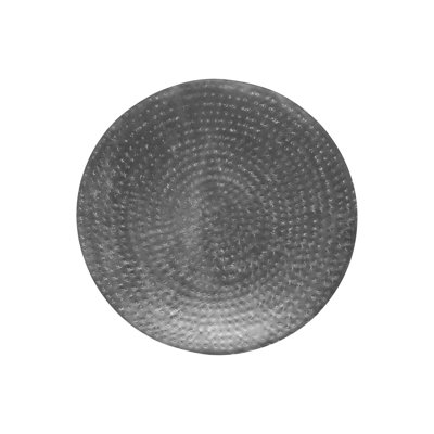 Table d'appoint tambour contemporaine en métal chromé contemporain pour le salon ou la chambre à coucher (côté, bout, table de chevet, lampe) | Idée de cadeau