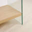 Console rectangulaire en verre trempé pour hall d'entrée de la console: 120 cm-126429849