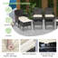 Red Barrel Studio® 8Pcs Ensemble de meubles de patio en rotin, canapé, repose-pieds, combinaison libre