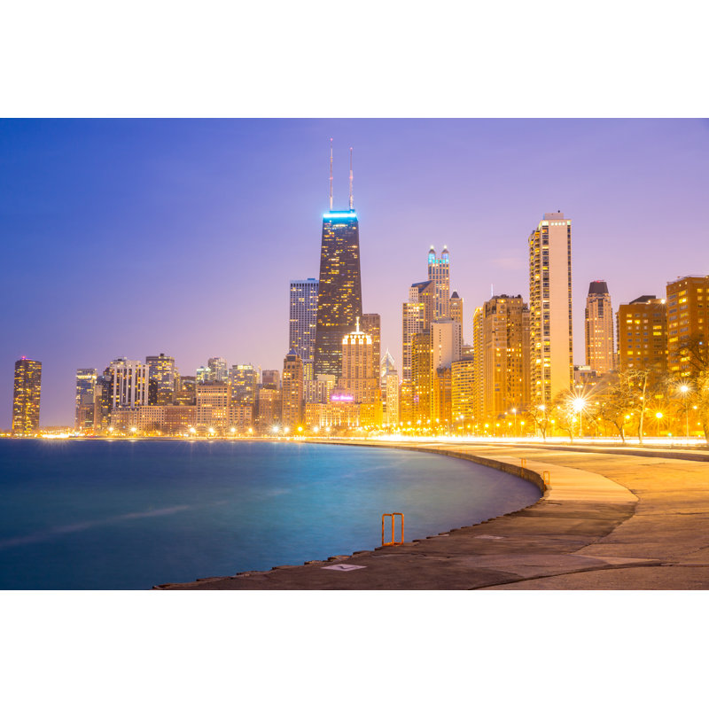 Manderella Chicago Downtown - Wrapped Canvas Print, 20cm H x 30cm W x 3.8cm D