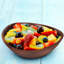 Handcrafted Curved Wooden Salad Bowl - Natural Mango Wood