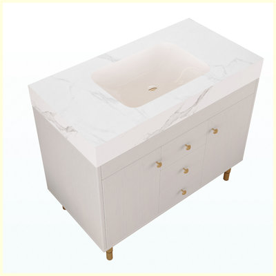 Ensemble de meuble-lavabo autoportant 36 po avec lavabo en céramique 36 po