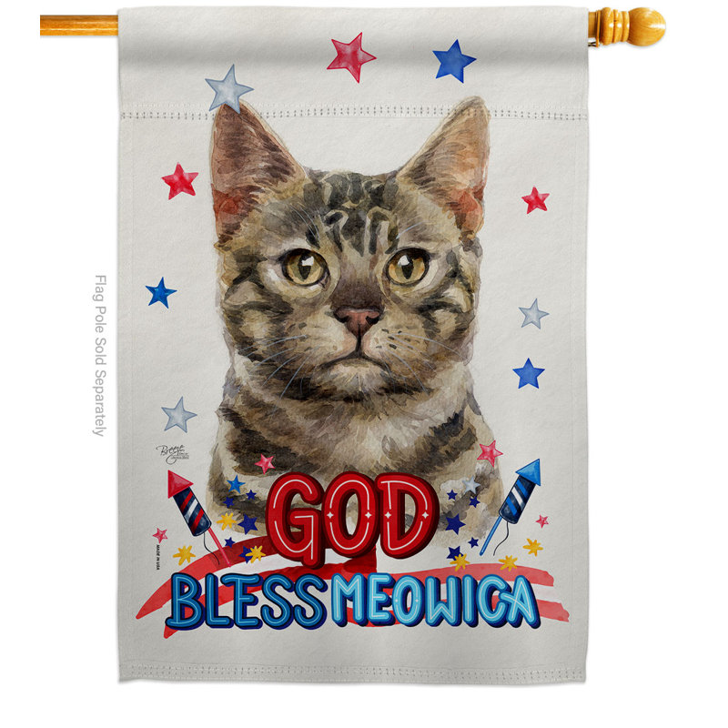 Drapeau de maison 40 po x 28 pi Patriotic Bengal Polyester
