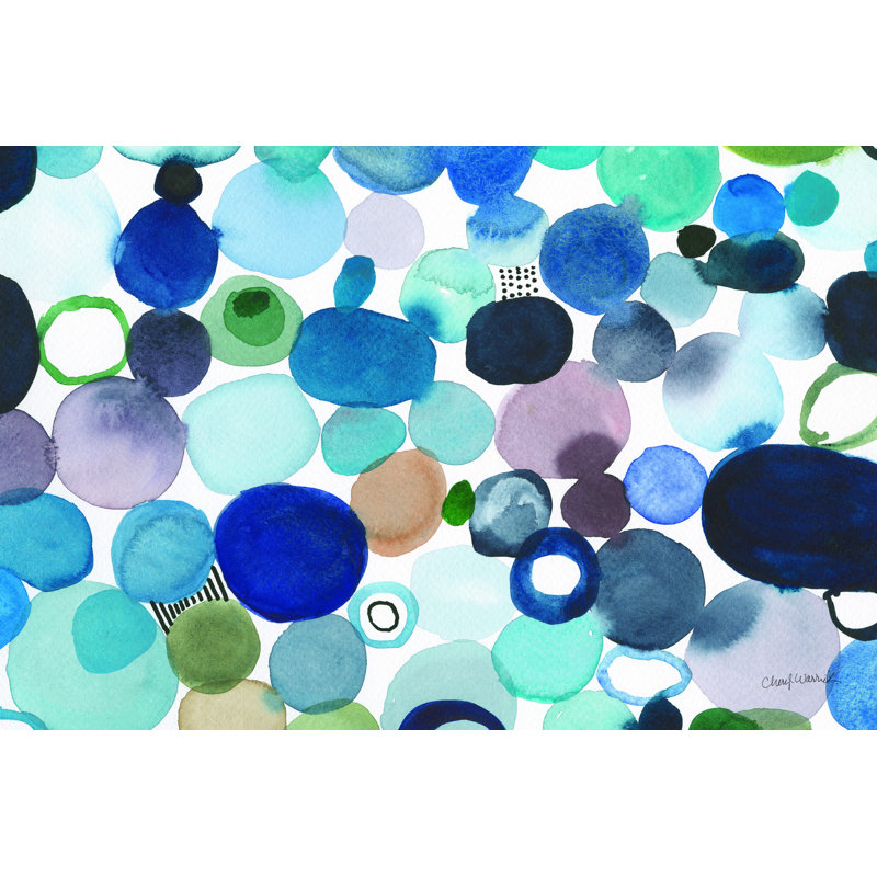 «Bascule de cailloux» par Cheryl Warrick - impression, H 8 po x l 12 po, Toile tendue