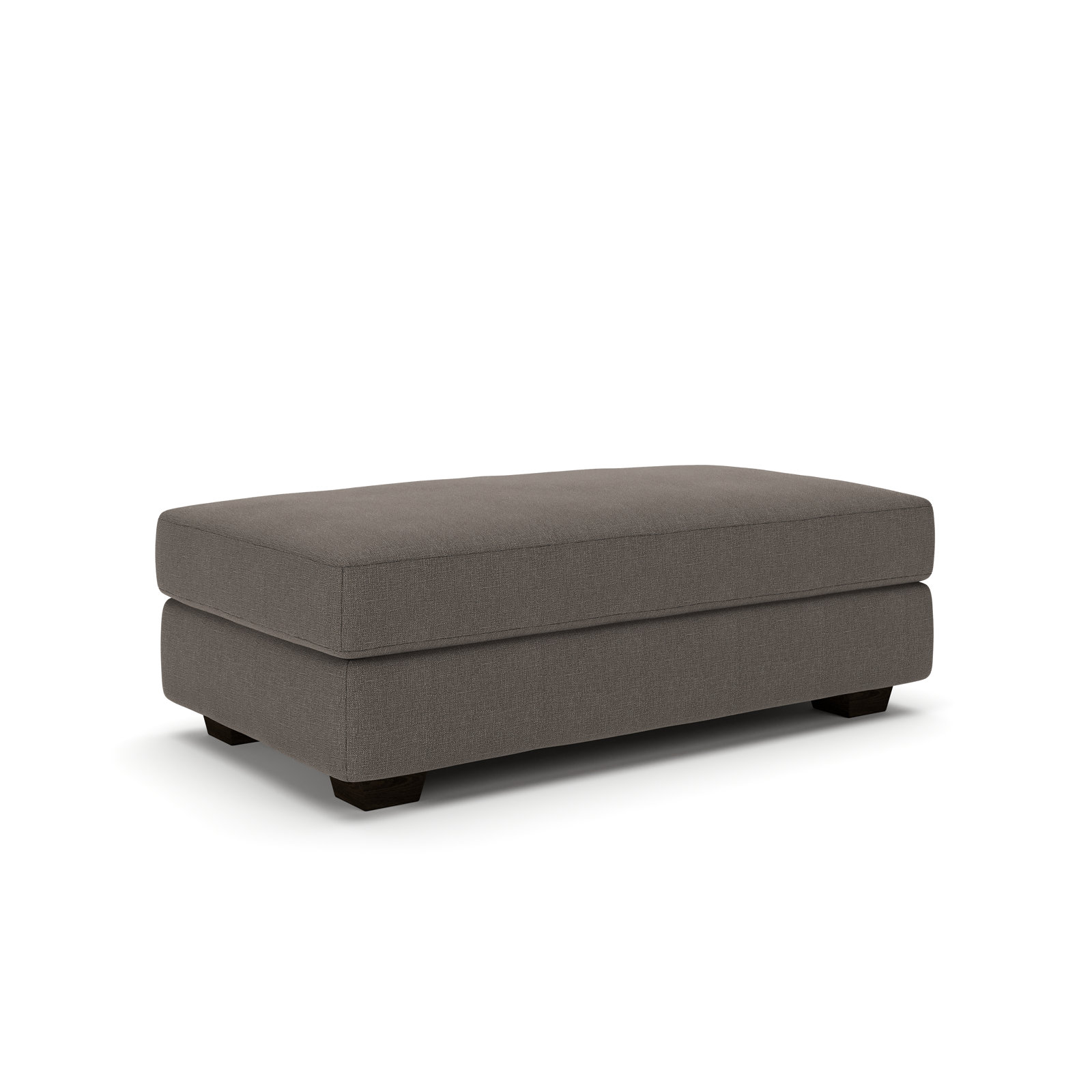 Emilio 49" Cotton Upholstered Ottoman, Sustain® Dursky Charcoal