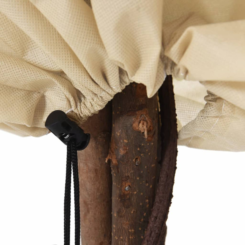 Housse en molleton pour plante vidaXL, Beige, H 47,2 po x l 31,5 po