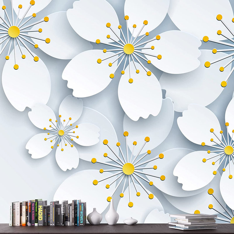 Murale fleurs de lys, L 66 po x l 96 po
