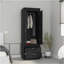 Armoire Tarento, deux tiroirs, finition wengé noir-955069686