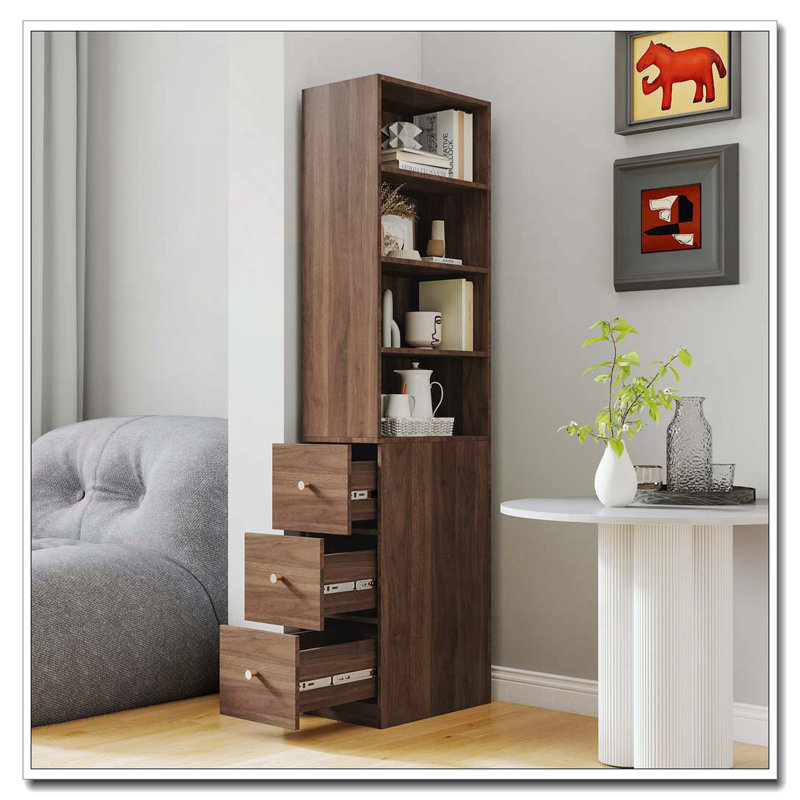 Bibliothèque en bois, Noyer