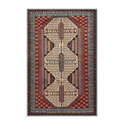 Tapis rouge/beige/brun traditionnel Cailen