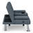 SoftHaus 65" Modern Gray Convertible Futon Sofa Bed with Fold-Down Console, USB Charging Ports and Cupholders