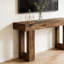 Console industrielle de style rustique, table de canapé de 63 pouces de long pour le vestibule ou le salon, table de couloir en bois massif avec une grande surface pour la décoration et le rangement