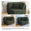 Fauteuil rembourré en velours côtelé avec dossier rembourré, module de fauteuil simple avec accoudoirs pour canapé modulaire-1224695741