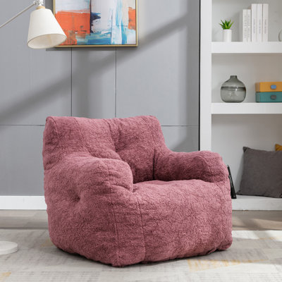Fauteuil à billes en tissu de peluche Compression
