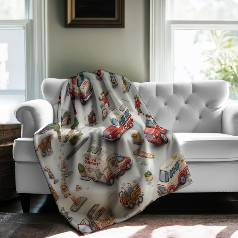 Micro vehicles - 1 Piece Premium Blanket, Twin