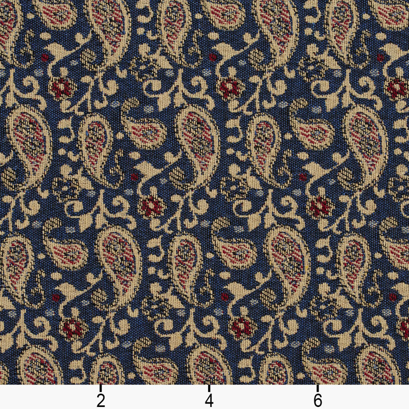 Tissu cachemire, Bleu