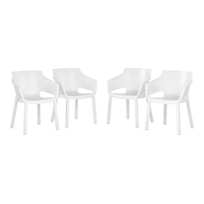 Ensemble de 4 chaises de patio empilables
