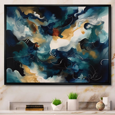 Mouvement artistique Malchow bleu et blanc sur toile