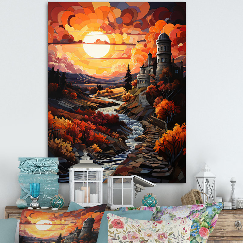 Château de châteaux des nuages II sur toile, H 20 po x l 12 po x P 1 po, Toile tendue