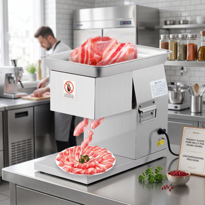 800W Electric Meat Slicer Machine | Adjustable Stainless Steel Blade for Bread, Cheese & Cold Cuts