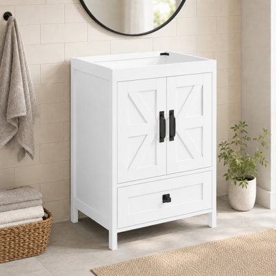 Meuble-lavabo en bois 24 po, blanc 2402