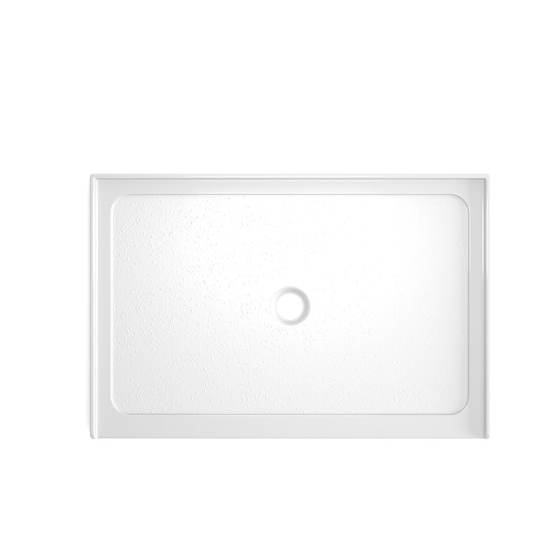 Jaewon 32" x 48" Acrylic Shower Base with Slip-Resistant Surface & Center Drain