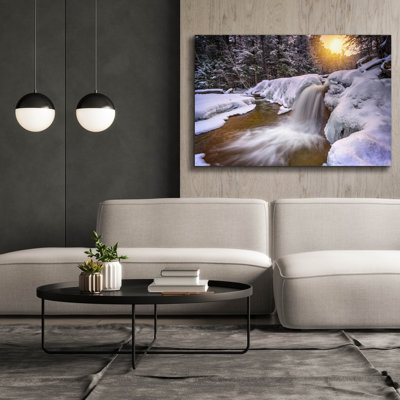 «Dianas Baths On A Snowy Day» par Rick Berk, art mural sur toile