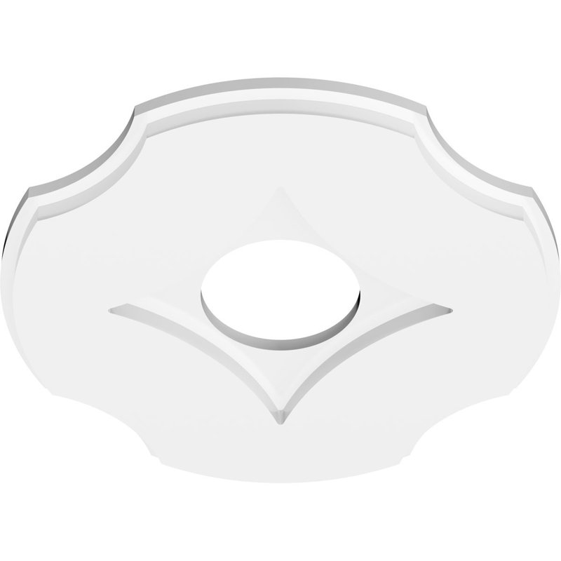 Médaillon de plafond contemporain en PVC Percival, H 1 po x l 14 po x P 14 po